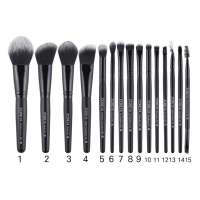 Zoreya Brand Soft Synthetic Bristles Makeup Brush Set Eye Make Up Tools Cruelty Free Black Blending Crease Foundation Brushes