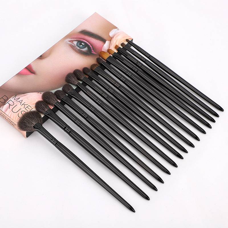 Cost-effective 15 Eyes Wool Eyeshadow Brush High-end Makeup Training Advanced Custom Beauty Tools